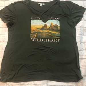 Express One Eleven “Wild Hearts” Top